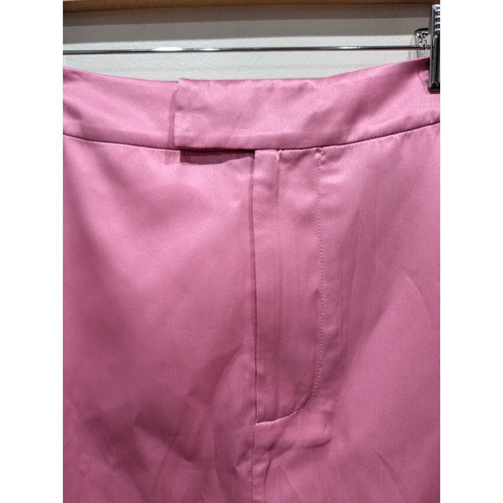 New! Hansen & Gretel Pink Satin Silk Tamara Mini Skirt, XS - Picture 5 of 9
